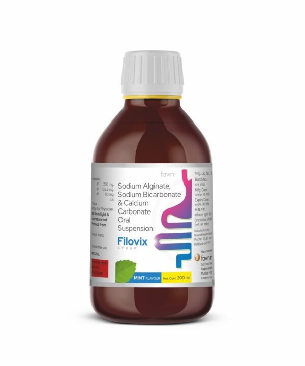 Sodium Alginate, Sodium Bicarbonate & Calcium Carbonate Oral Suspension - FILOVIX Suspension -Fawn Incor