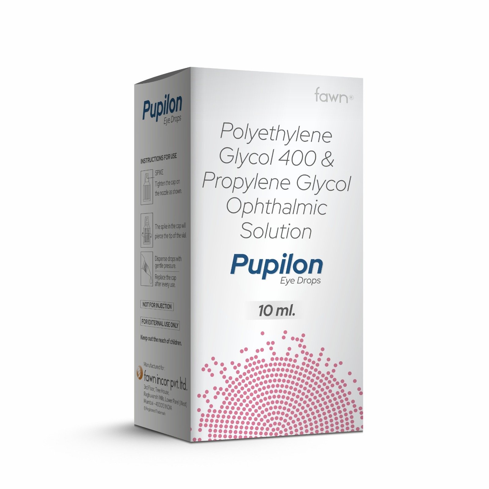 Fawn Incor -PUPILON Eye Drop - Polyethylene Glycol 400 & Propylene Glycol Ophthalmic Solution