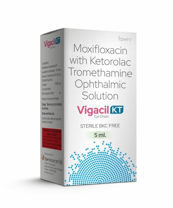Fawn Incor - VIGACIL KT Eye Drop - Moxifloxacin with Ketorolac Tromethamine Ophthalmic Solution