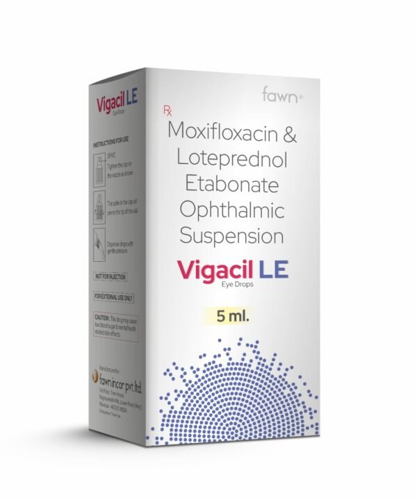 Fawn Incor - VIGACIL LE Eye Drop - Moxifloxacin & Loteprednol Etabonate Ophthalmic Suspension