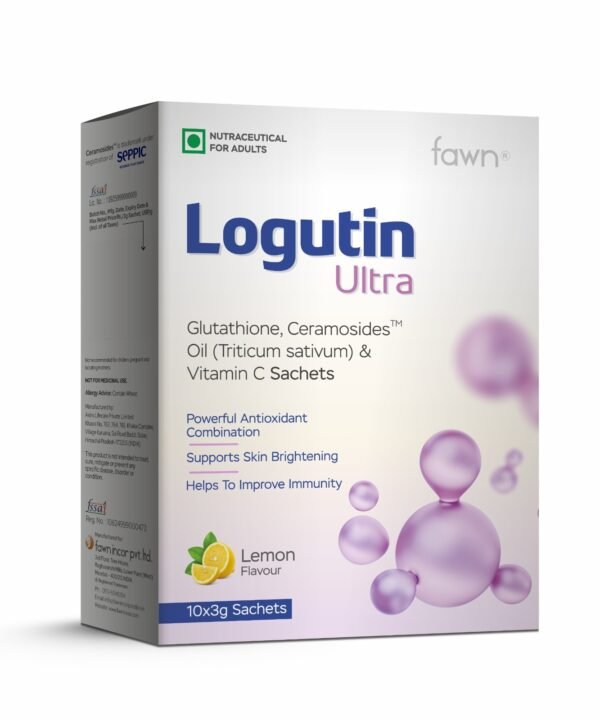 Glutathione, Ceramides, Triticum sativum Oil & Vitamin C Sachets - LOGUTIN ULTRA Sachets - Fawn Incor