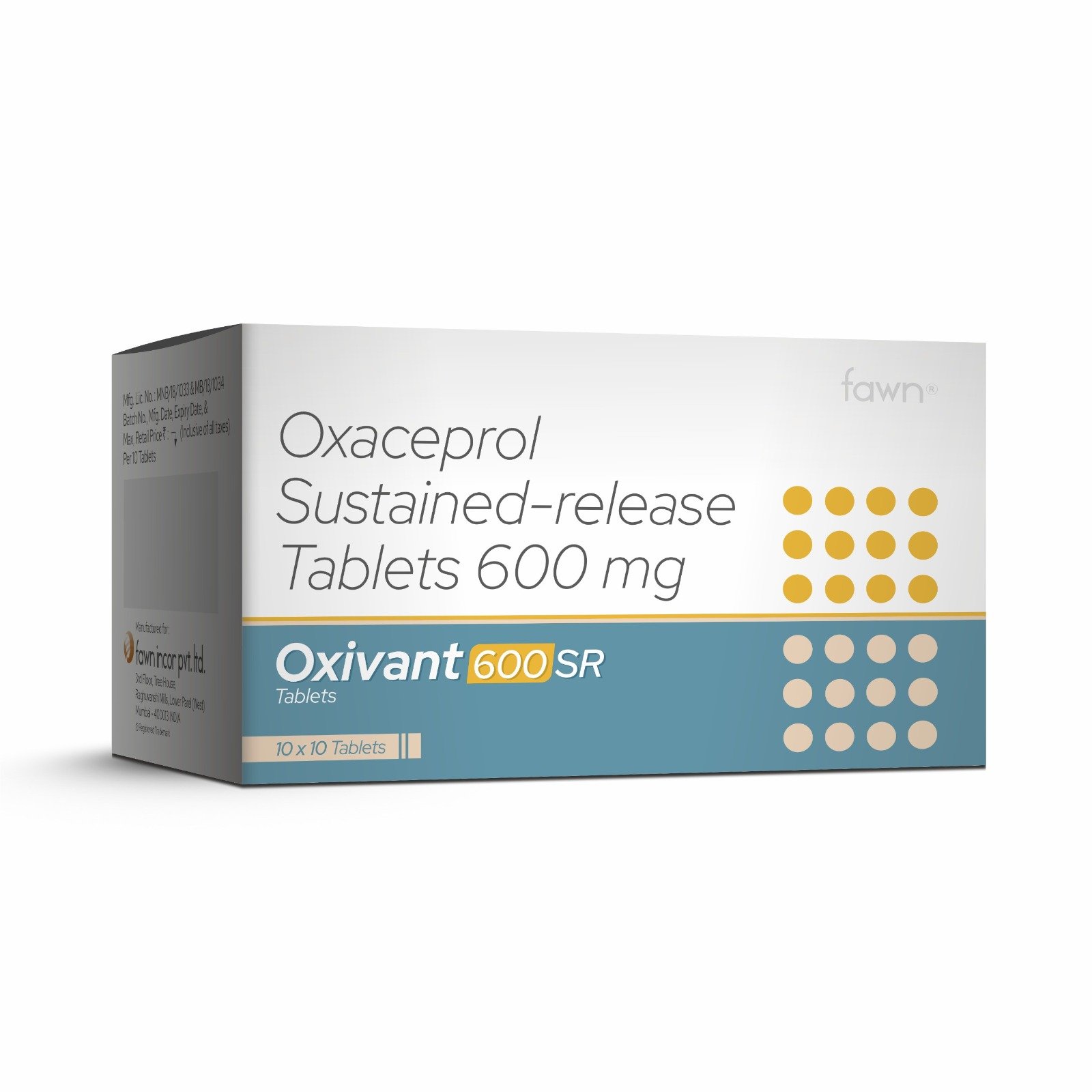 Oxaceprol Sustained Release Tablets 600 Mg - OXIVANT 600 SR Tablets - Fawn Incor