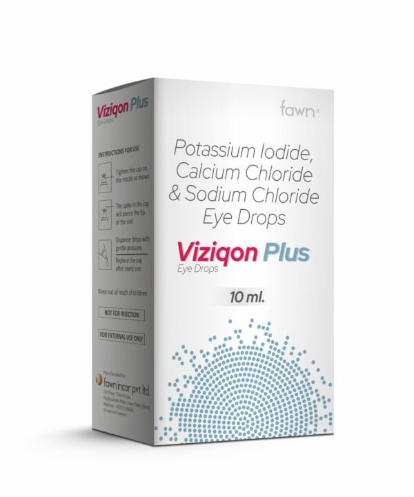 Potassium Iodide, Calcium Chloride & Sodium Chloride Eye Drop - VIZIQON PLUS Eye Drop - Fawn Incor