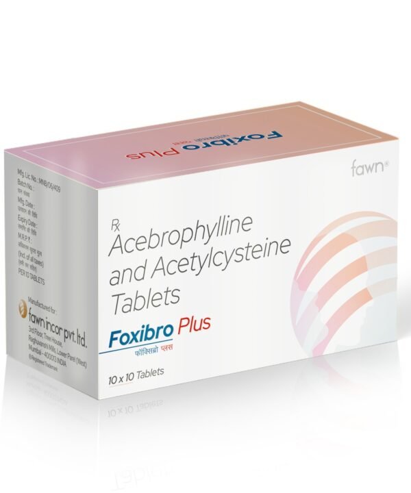 Acebrophylline & Acetylcysteine Tablets - FOXIBRO PLUS Tablet - Fawn Incor
