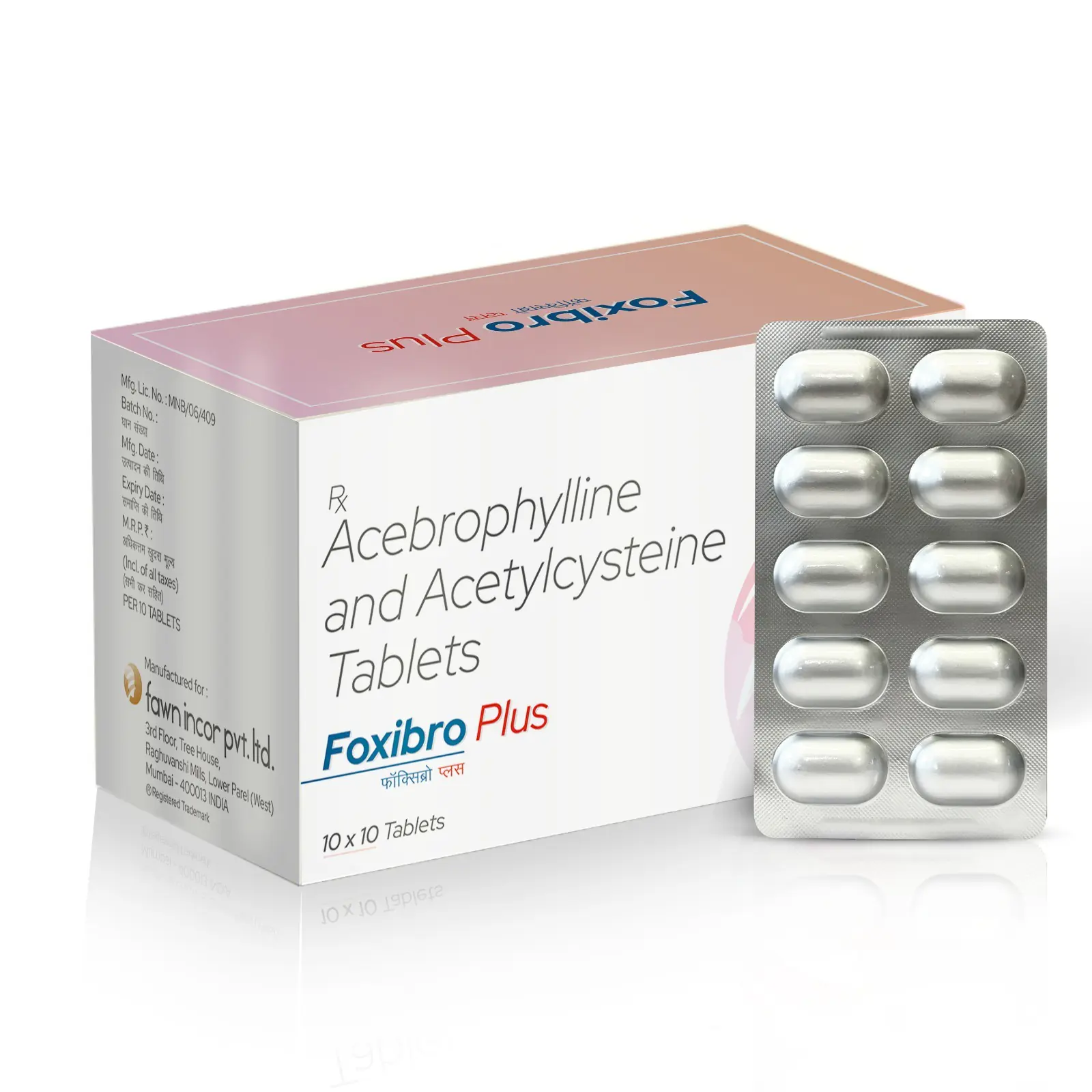 Acebrophylline & Acetylcysteine Tablets