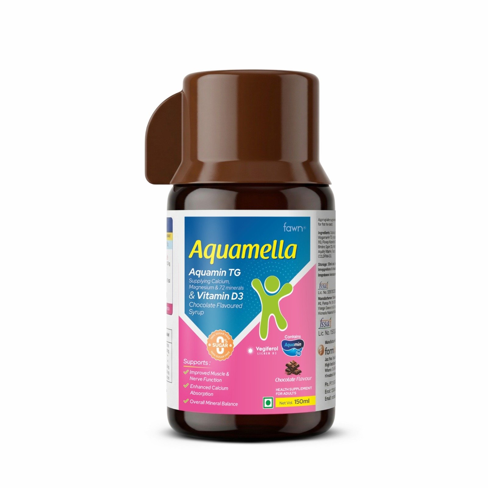 Aquamin TG (supplying calcium magnesium 72 mineral) vitamin D3 Syrup - AQUAMELLA Syrup - Fawn Incor