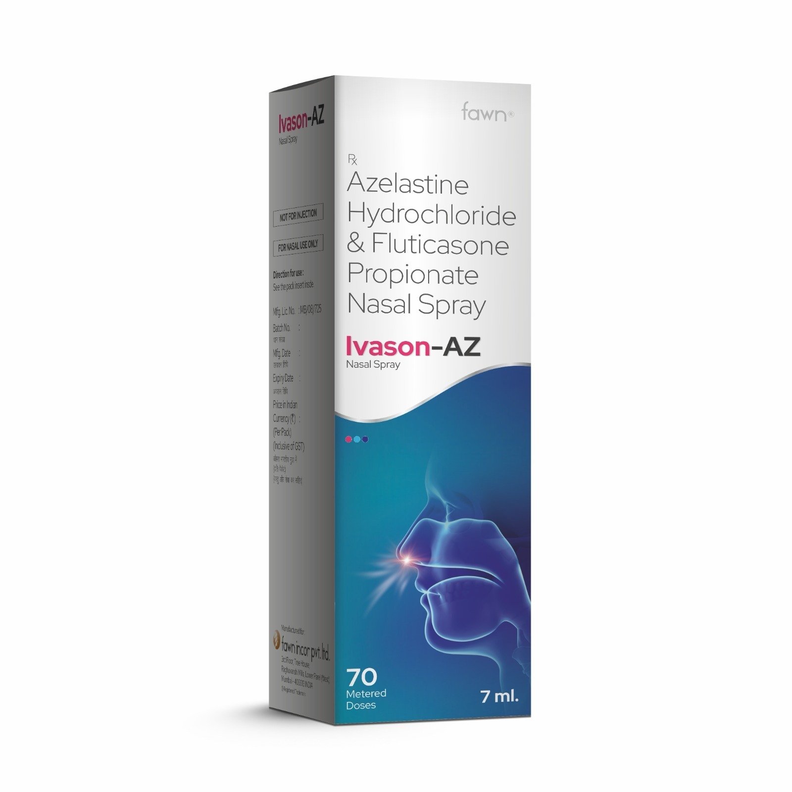 Azelastine Hydrochloride & Fluticasone Propionate Nasal Spray - IVASON AZ Nasal Spray - Fawn Incor