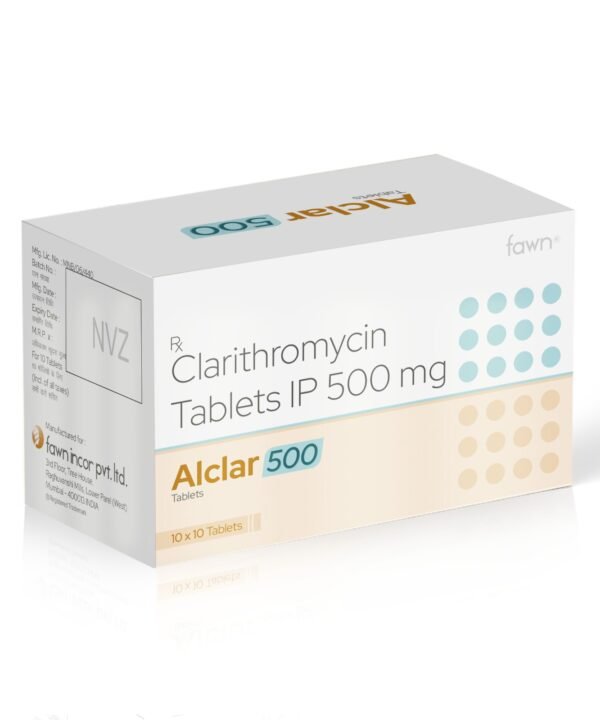 Clarithromycin Tablets IP 500 Mg - ALCLAR 500 Tablets - Fawn Incor