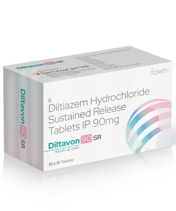 Diltiazem Hydrochloride Sustained Release Tablets IP 90 Mg - DILTAVON 90 SR Tablets - Fawn Incor