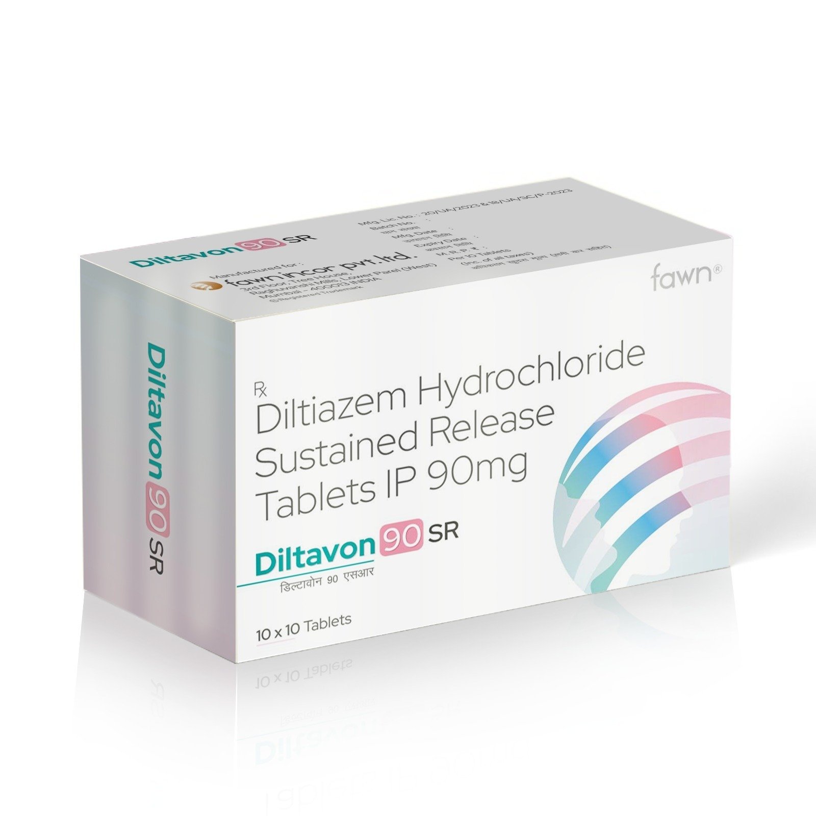 Diltiazem Hydrochloride Sustained Release Tablets IP 90 Mg - DILTAVON 90 SR Tablets - Fawn Incor