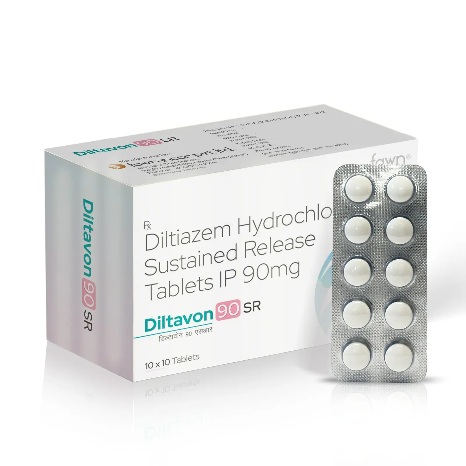 Diltiazem Hydrochloride Sustained Release Tablets IP 90 Mg
