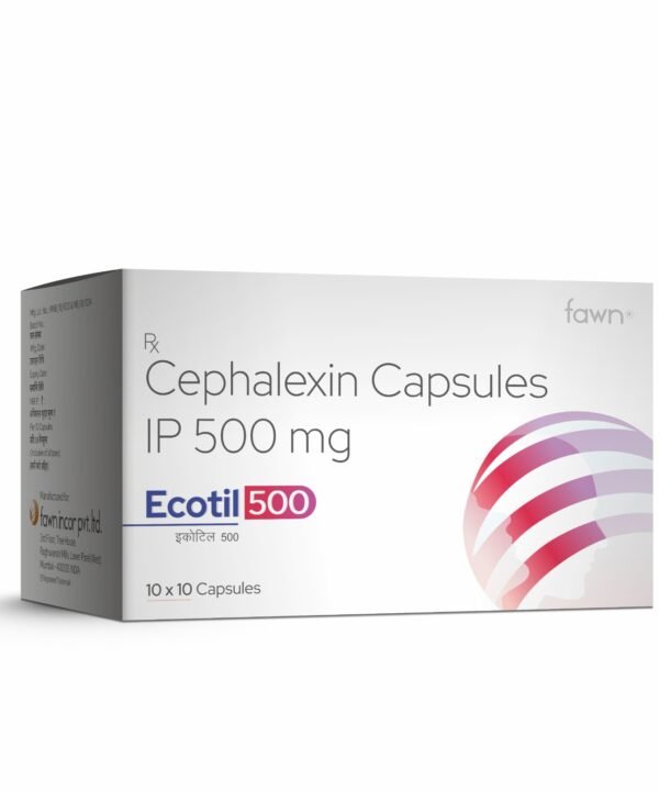 Cephalexin Capsules IP 500 Mg - ECOTIL 500 Capsules - Fawm Incor