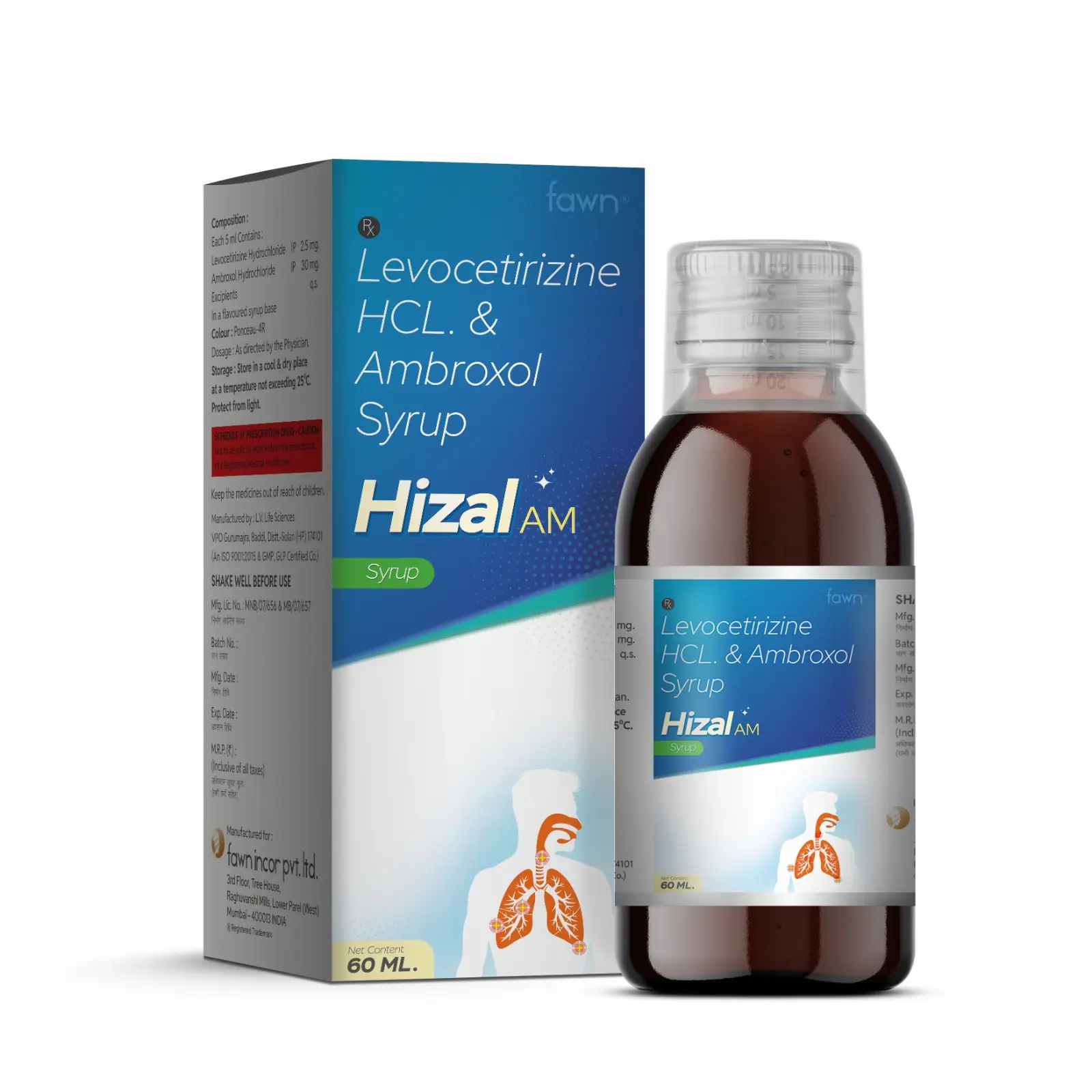 Levocetirizine Hydrochloride & Ambroxol Syrup