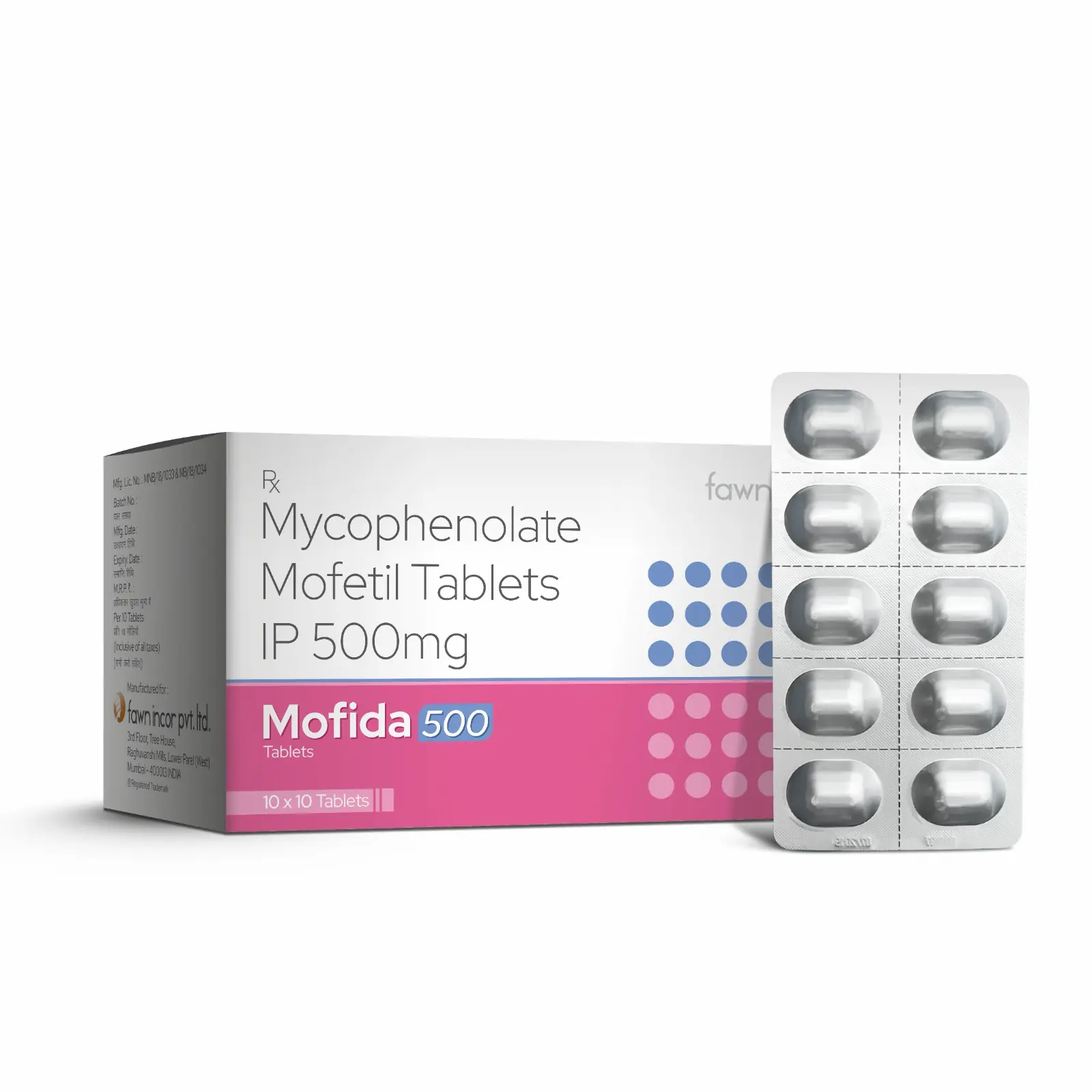 Mycophenolate Mofetil Tablets IP 500 Mg - MOFIDA 500 Tablets