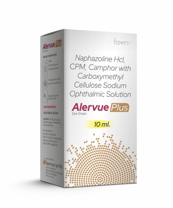 Naphazoline Hydrochloride Chlorpheniramine Maleate Camphor with Carboxymethylcellulose Sodium Ophthalmic Solution - ALERVUE PLUS Eye Drop - Fawn Incor