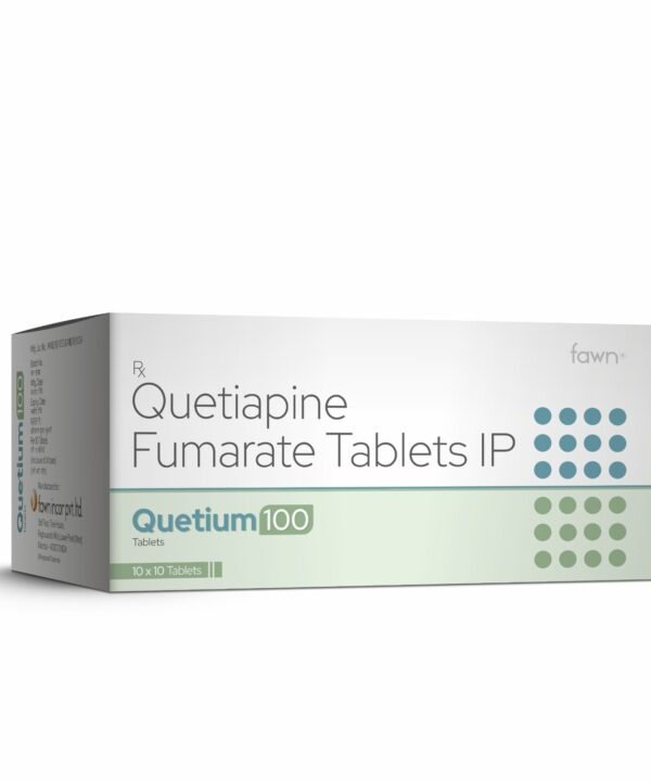 Quetiapine Fumarate Tablets IP 100 Mg - QUETIUM 100 - Fawn Incor