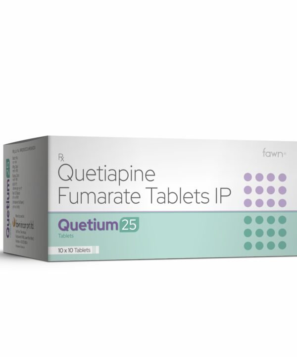 Quetiapine Fumarate Tablets IP 25 Mg - QUETIUM 25 Tablets - Fawn Incor