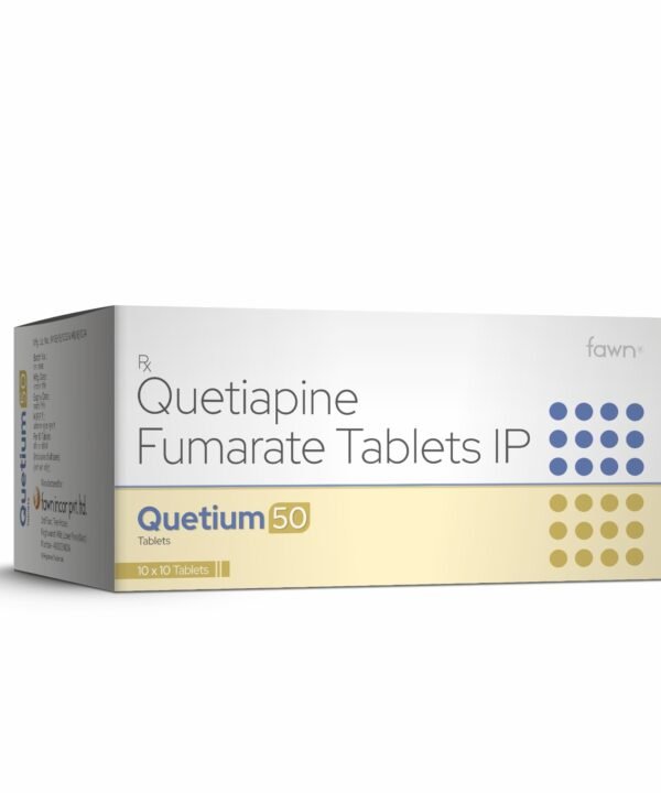 Quetiapine Fumarate Tablets IP 50 Mg - QUETIUM 50 Tablets - Fawn Incor