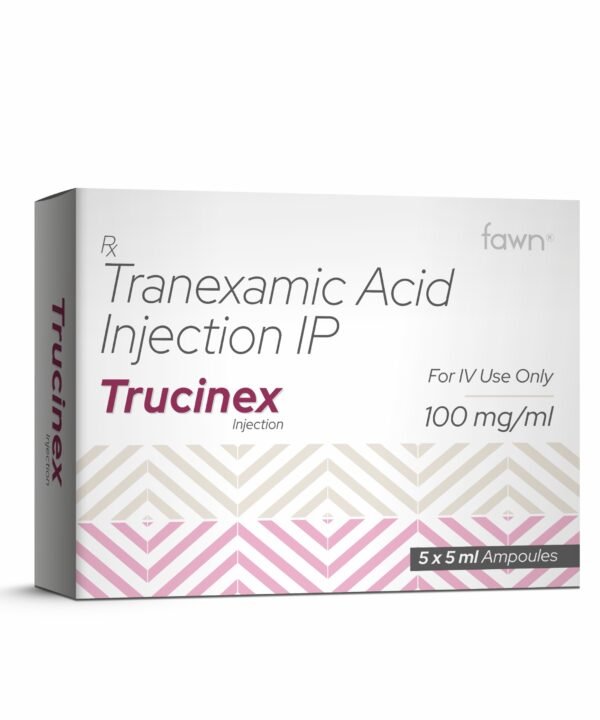 Tranexamic Acid Injection IP - TRUCINEX Injection - Fawn Incor