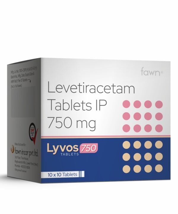 Levetiracetam Tablets IP 500 Mg - LYVOS 750 Tablets - Fawn Incor