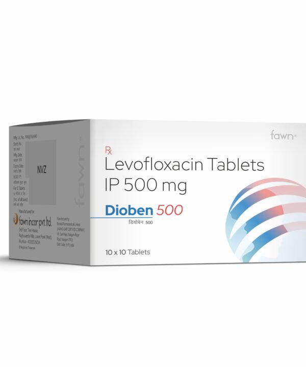 Levofloxacin Tablets IP 500 Mg - DIOBEN 500 Tablets - Fawn Incor