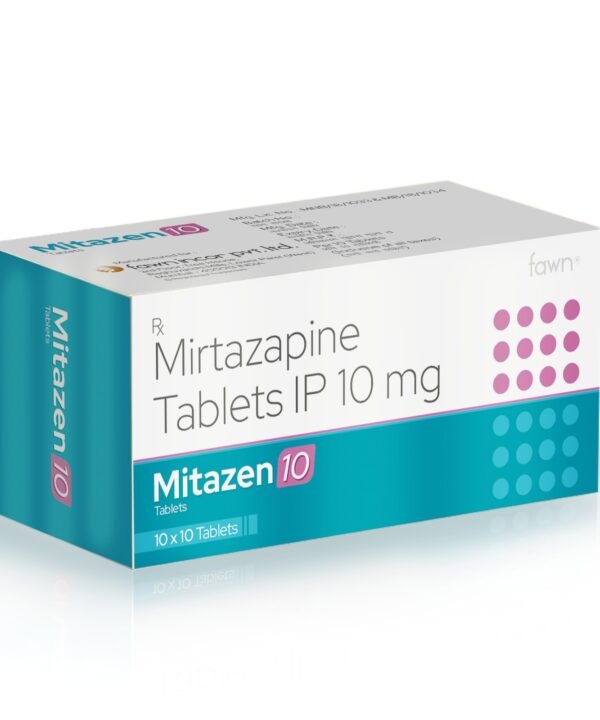 Mirtazapine Tablets IP 10 Mg - MITAZEN 10 Tablets - Fawn Incor