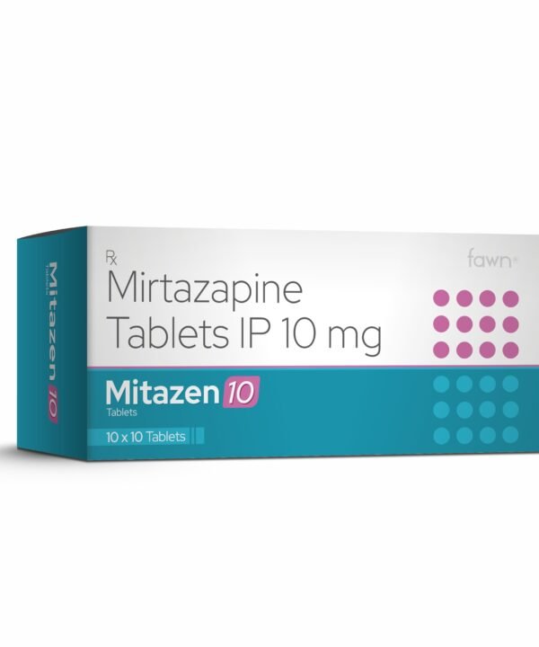 Mirtazapine Tablets IP 10 Mg – MITAZEN 10 Tablets - Fawn Incor