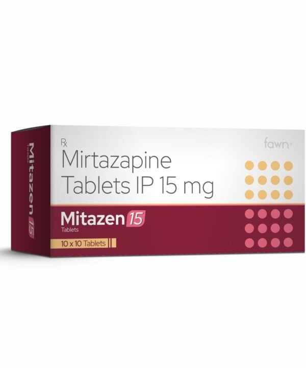 Mirtazapine Tablets IP 15 Mg - MITAZEN 15 Tablets - Fawn Incor