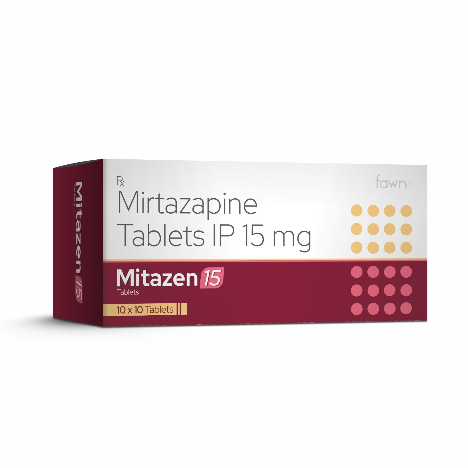 Mirtazapine Tablets IP 15 Mg - MITAZEN 15 Tablets - Fawn Incor