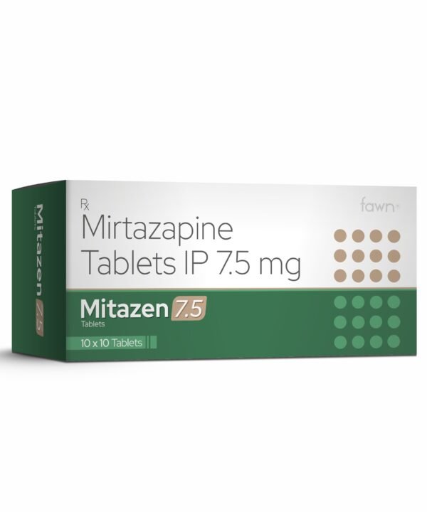 Mirtazapine Tablets IP 7.5 Mg – MITAZEN 7.5 Tablets - Fawn Incor