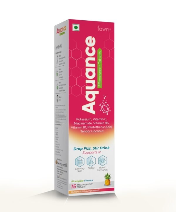 Potassium, Vitamin C, Nicotinamide, Vitamin B6, Vitamin B1, Pantothenic Acid , Tendor Coconut Effervescent Tablets - AQUANCE Effervescent Tablets - Fawn Incor
