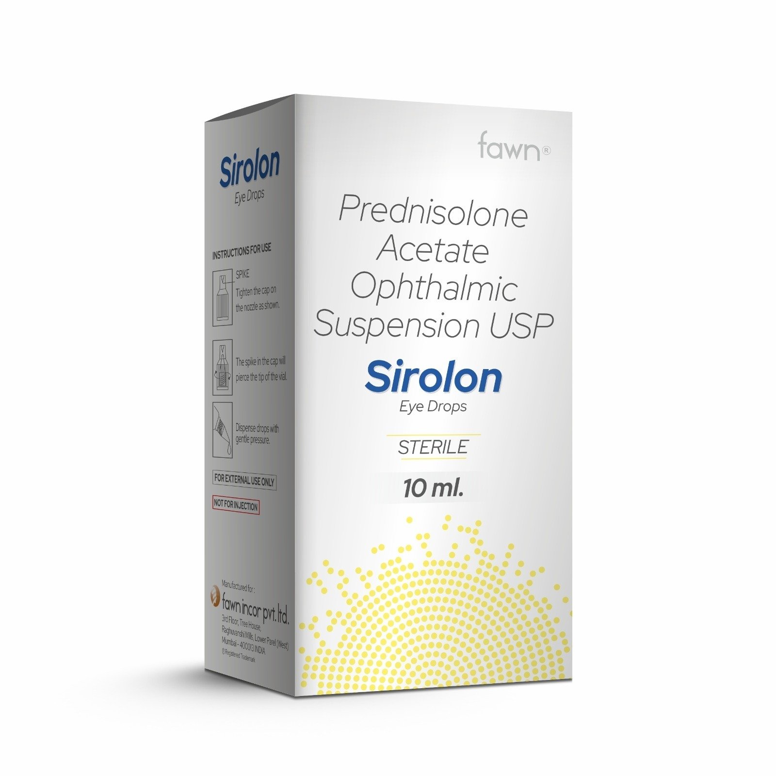 Prednisolone Acetate Ophthalmic Suspension USP - SIROLON Eye Drop - Fawn Incor
