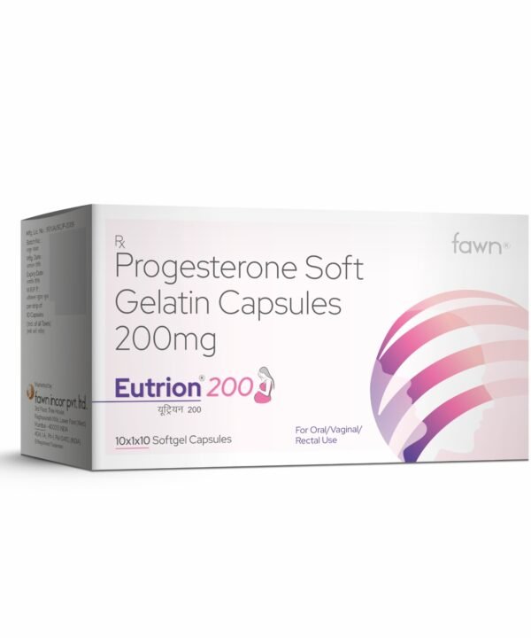 Progesterone Soft Gelatin Capsules 200 Mg - EUTRION 200 Softgel - Fawn Incor