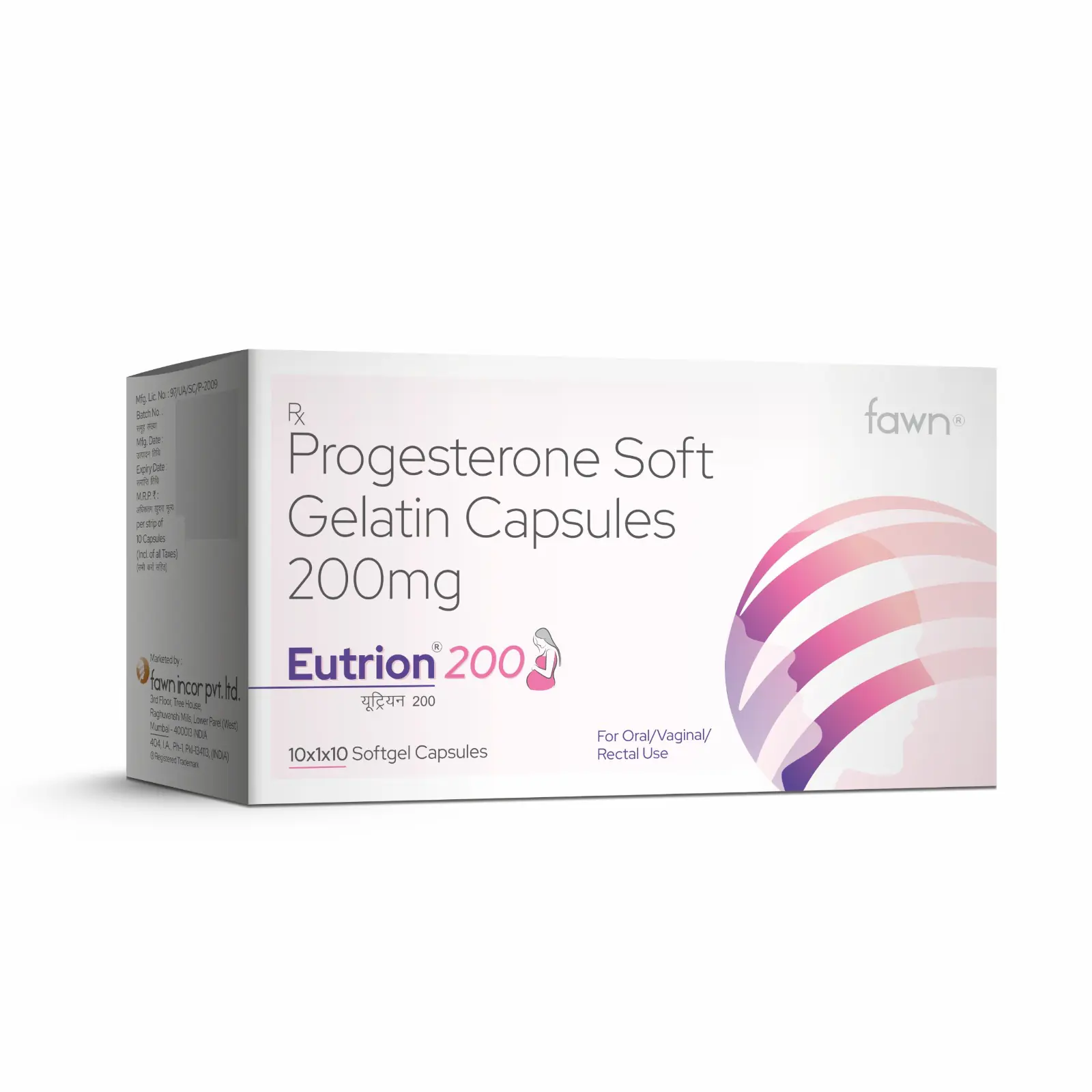 Progesterone Soft Gelatin Capsules 200 Mg - EUTRION 200 Softgel - Fawn Incor