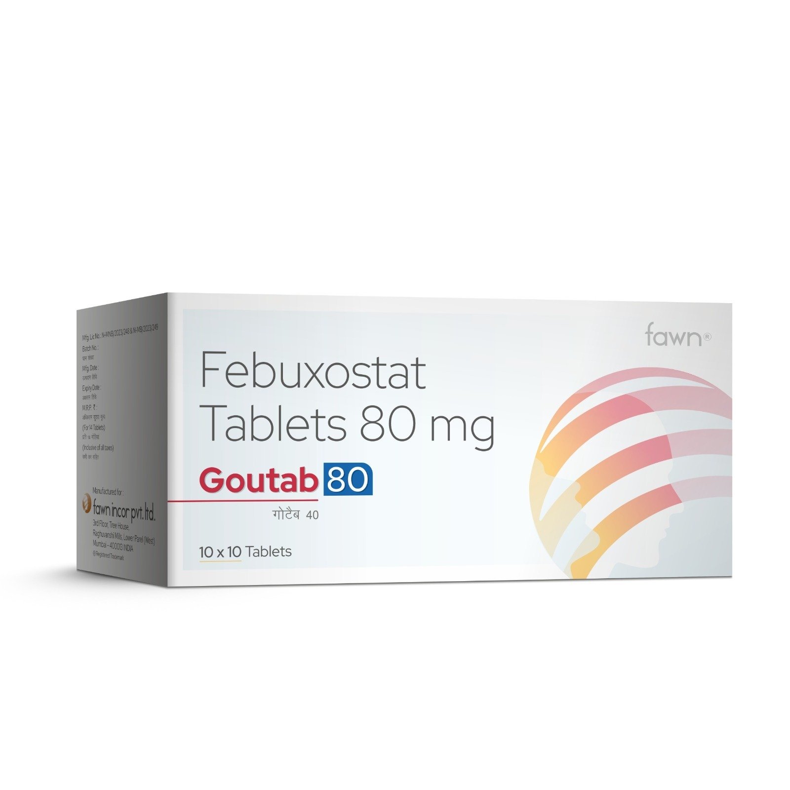 GOUTAB 80 Tablets - Fawn Incor