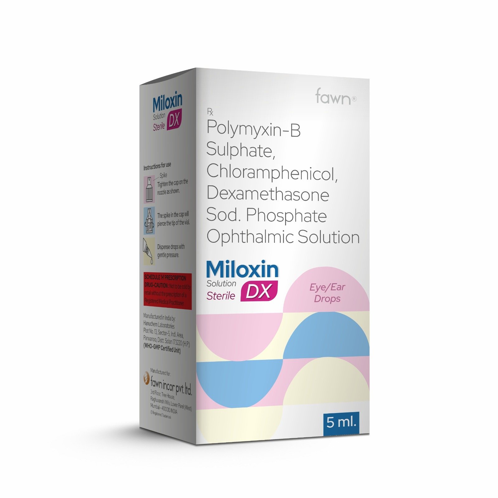 MILOXIN DX EarEye Drops - Fawn Incor