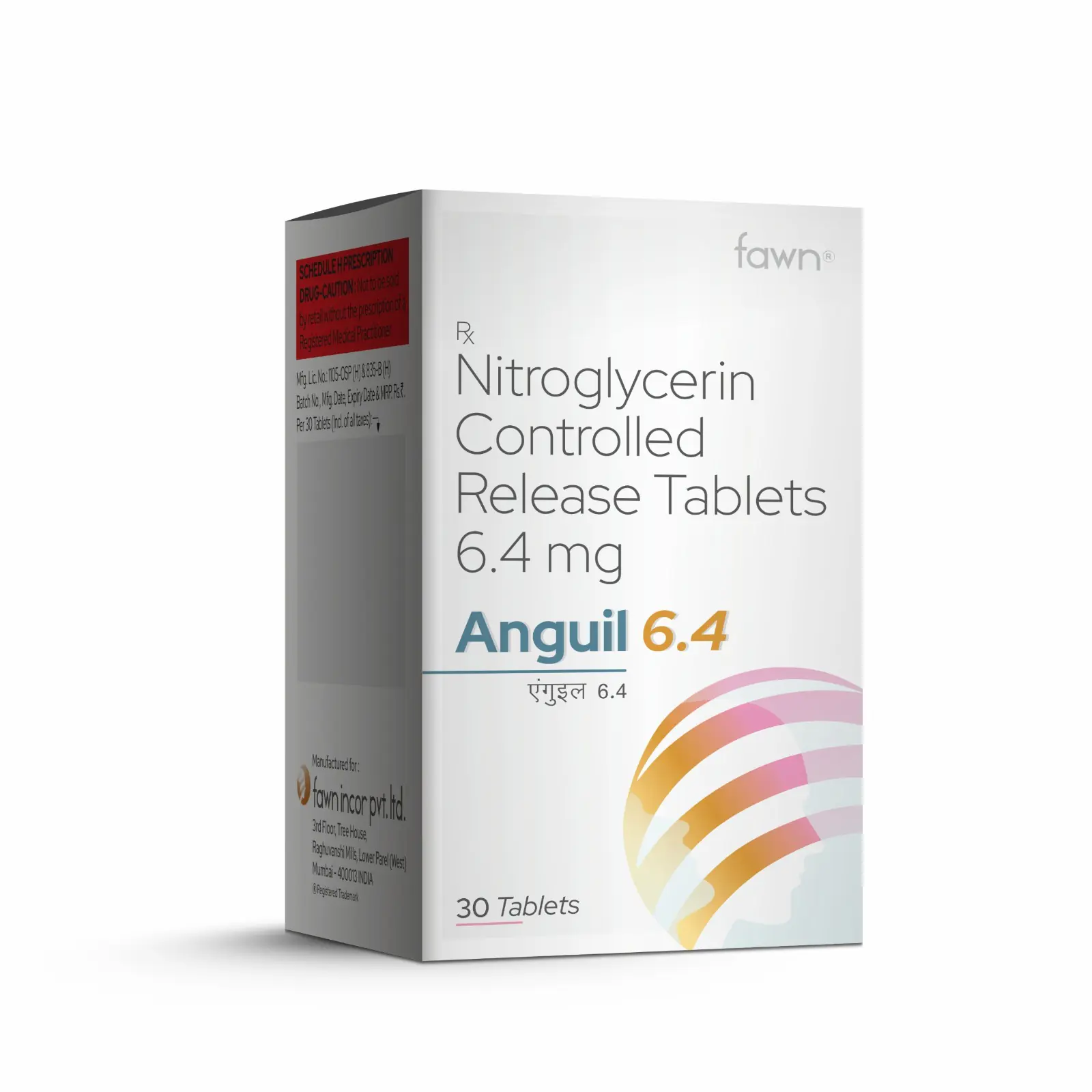 Nitroglycerin Controlled Release 6.4 Mg - ANGUIL 6.4 Tablets - Fawn Incor