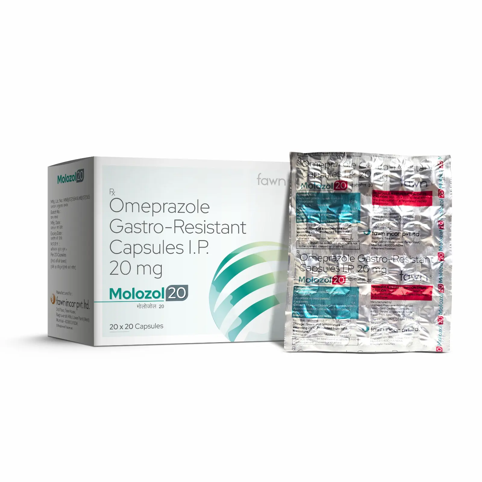 Omeprazole Gastro-Resistant Capsules IP 20 Mg